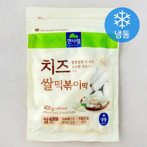 면사랑 치즈 쌀떡볶이떡 (냉동), 400g, 1개