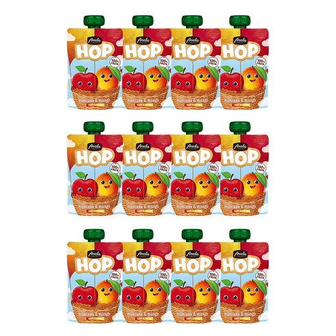 아넬라 생과일 짜먹는 외출용 아넬라 HOP, 100g, 12개, 애플망고