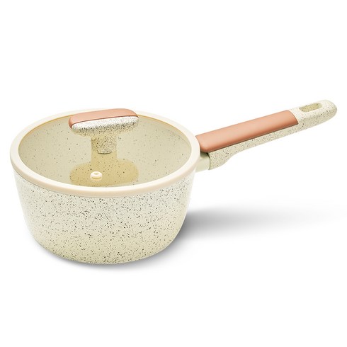 델라고 인덕션 바닐라빈 세라믹 편수냄비, 18cm, 혼합색상, 1개