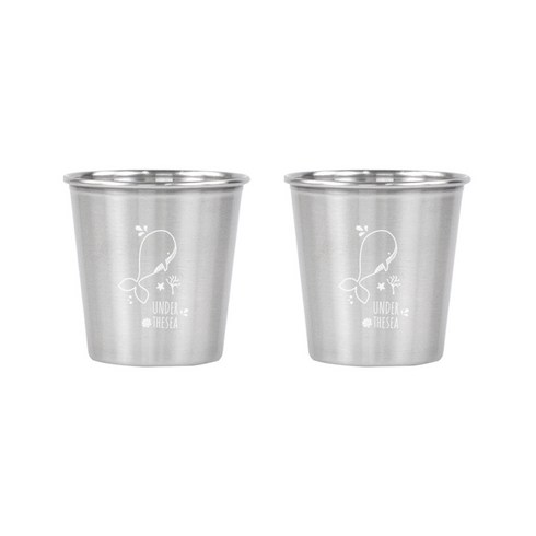 언더더씨 304스텐 심플컵 230ml, 2개