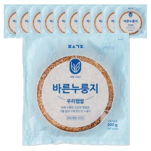 편식공장 바른누룽지 우리햅쌀, 200g, 10개