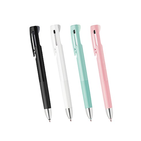 블렌 제브라 2+S 0.5mm 4종 세트, 블랙, 화이트, 블루그린, 핑크, 1세트