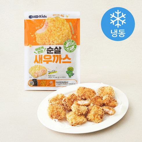 베베쿡 바르게 만든 순살 새우까스 (냉동), 350g, 1개