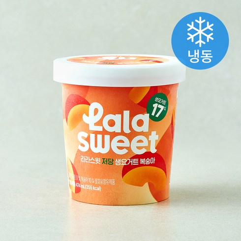 라라스윗 저당 생요거트 복숭아 아이스밀크 (냉동), 1개, 1개입, 474ml