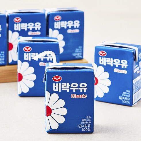 비락 클래식 우유, 6개, 200ml