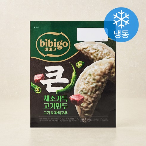 비비고 큰 채소가득 고기만두 고기 & 꽈리고추 (냉동), 400g, 1개