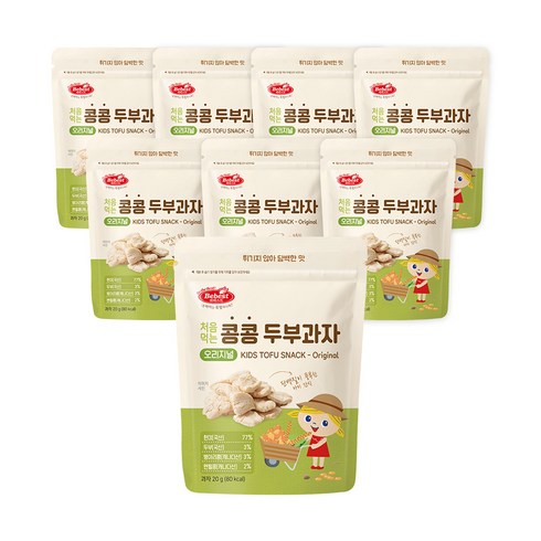 베베스트 처음먹는 콩콩 두부과자, 오리지널, 8개, 20g