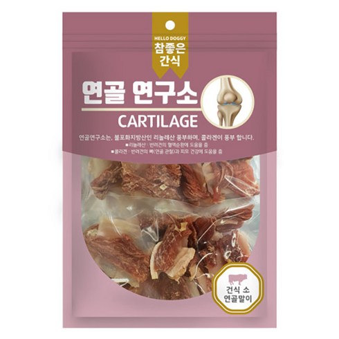 헬로도기 강아지 연골연구소 수제간식, 건식소고기말이, 100g, 1개