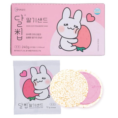 달칩 딸기샌드 20p, 240g, 1개