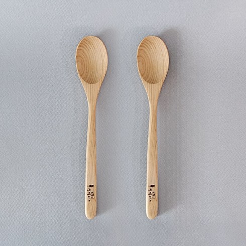 친환경편백아트 편백 통원목 프리미엄 숟가락, 혼합색상, 2개, 단품