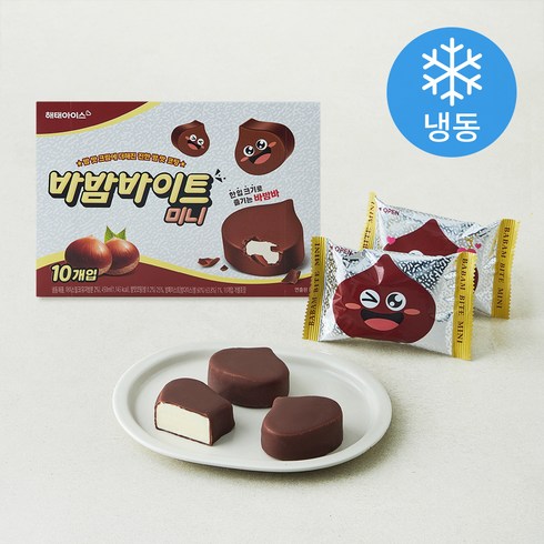 해태아이스 바밤바이트 미니 아이스크림 (냉동), 1개, 10개입, 45ml