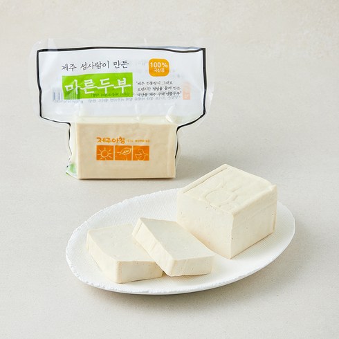 제주아침 국내산 콩 마른 두부, 350g, 1개