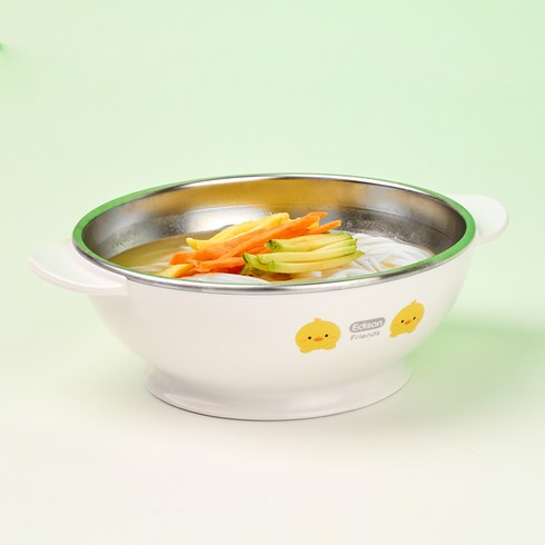 에디슨 프렌즈 논슬립 스텐 대접 390ml, 오리 더기 화이트, 1개