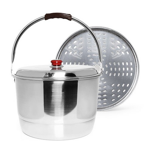 선학 인덕션 스텐 들통 25L, 38cm, 실버, 1개