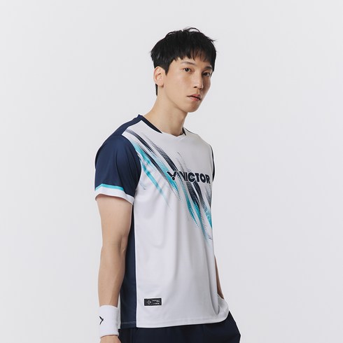 빅터 남성용 배드민턴 스위프트 엣지 티셔츠 VT25CGW028M