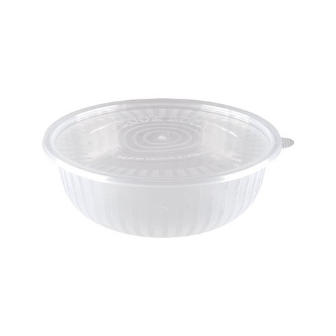 고강도 냉면용기 몸통 투명 대 1.5L 100p + 뚜껑 100p 세트, 100개, 1세트