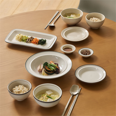 윤도자기 코지 국산 4인 그릇 세트 20p, 오트, 1세트, 6종