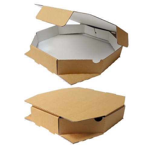 블룸엣홈 크라프트 팔각 피자박스 27 x 27 x 4.5 cm, 10개