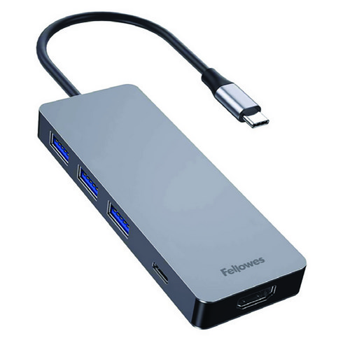 펠로우즈 C타입 6 in 1 HDMI 4K HDMI+DataC 허브, 혼합색상