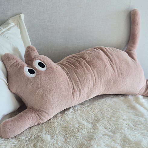 다다랜드 롱캣 바디필로우 인형쿠션, 오트라떼
