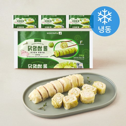 펀쿡 닭양쌈롤 (냉동), 30g, 4개, 7개입