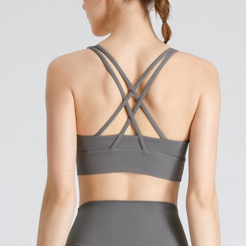 데이소이 여성용 백 라인 크로스 브라탑 요가 나시