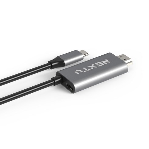 넥스트유 USB C타입 to HDMI2.0 + PD 미러링 케이블 NEXT-2247CHPD 1.8m, 1개