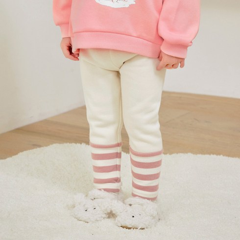 몰리멜리 따솜베어 스트라이프 융기모 레깅스