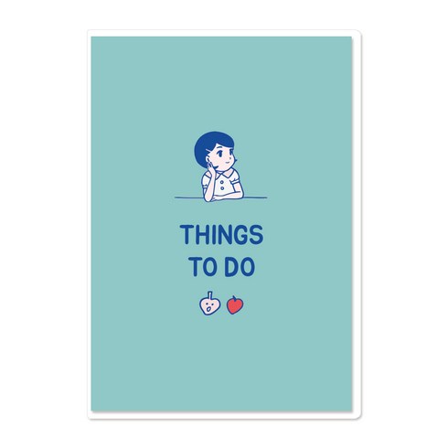 달퐁이네문방구 Things To Do 다이어리, 청록, 1개