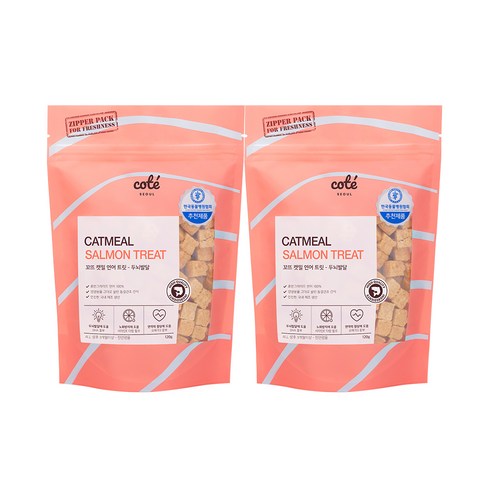 꼬뜨 캣밀 트릿 동결건조간식, 연어, 120g, 2개