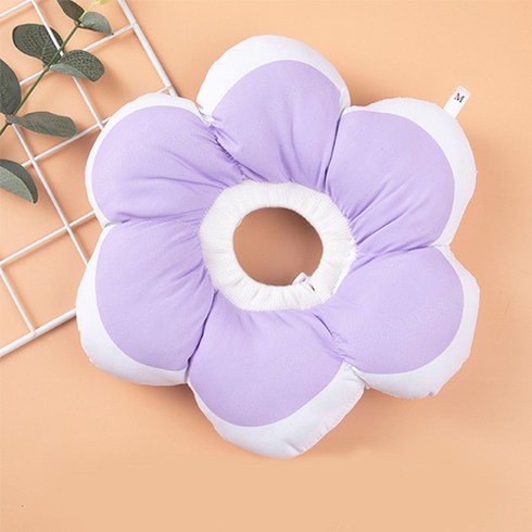 메디치트반려동물 꽃잎 넥카라 보라색 M, 1개