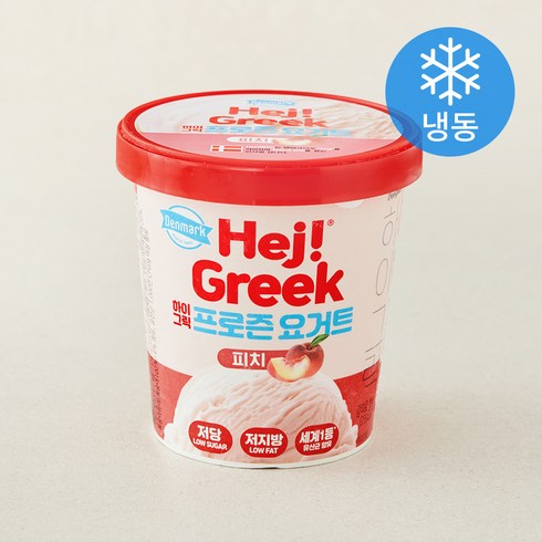 덴마크하이 저당 저지방 그릭요거트 아이스크림 피치 (냉동), 1개, 1개입, 474ml