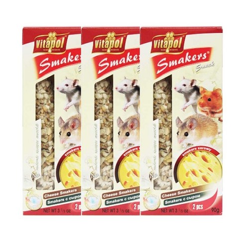 비타폴 소동물 간식 스메커 치즈 ZVP-1118, 90g, 3개