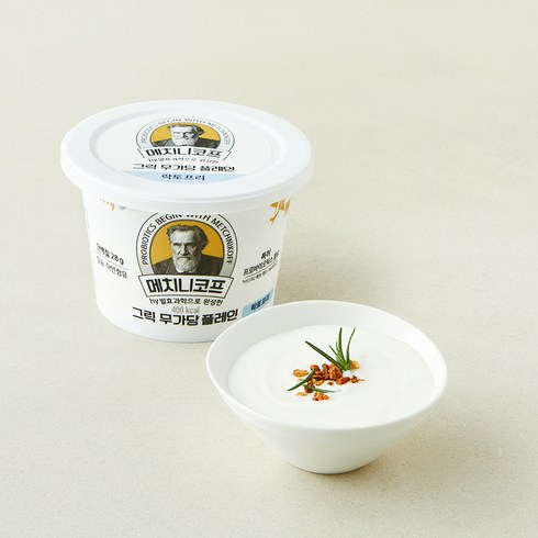 에치와이 메치니코프 그릭 무가당 플레인, 400g, 1개