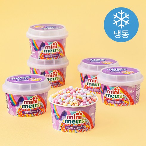 미니멜츠 레인보우아이스 구슬아이스크림 (냉동), 50g, 6개입, 1개