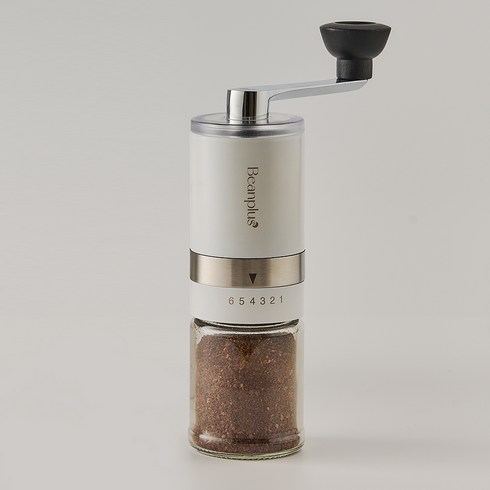 빈플러스 홈앤아웃 수동 커피 핸드밀 + 파우치, 50ml, 화이트, 1개