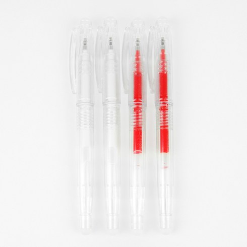 소잉바이핸드 아이롱펜 1mm 4p 세트, 화이트, 화이트, 레드, 레드, 1세트