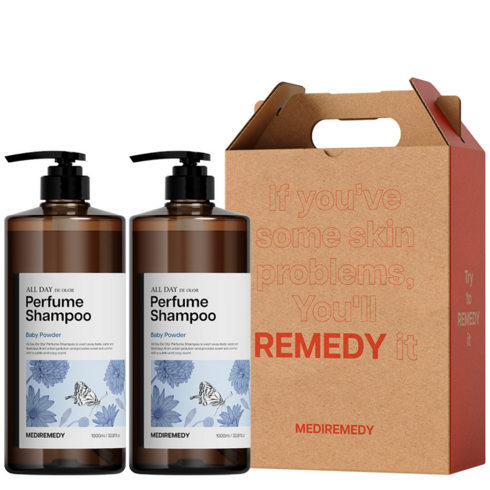 메디레머디 퍼퓸 샴푸+샴푸 베이비파우더 선물세트 1000ml, 1세트
