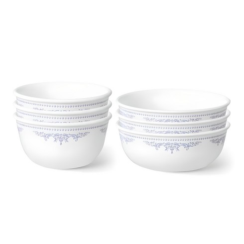 코렐 누보스케치 공기 3p + 대접 3p 세트, 혼합색상, 단품, 1세트