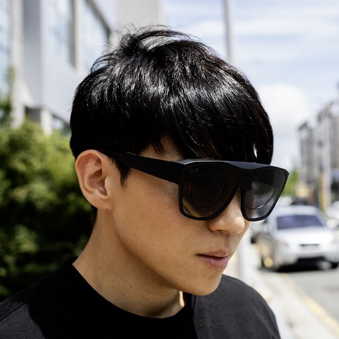 알타리스트 오버글라스 안경위에 쓰는 편광 고글 선글라스 운동 러닝 자전거 스포츠, 1개, Matt Black / Silver 변색