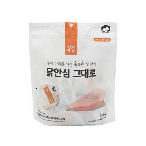 펫러닝 강아지 고양이 닭안심 그대로 간식 12p, 닭가슴살, 360g, 1개