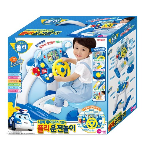 원앤원 로보카폴리 내비게이션이 있는 폴리 운전놀이 멜로디완구, 혼합색상, 1개