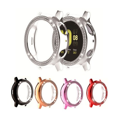 [마오르] 호환용 삼성 액티브2 두줄 큐빅케이스 40mm 하드케이스 테부리 보호 40미리, 액티브2 큐빅40mm케이스 핑크, 1개