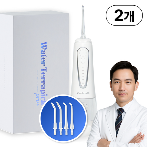 프로벨 구강세정기 프로 5단계모드 1800회맥동수압+팁4개+프로벨본사보증서, 워터테라픽 프로 2개(추가할인), 화이트