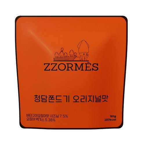 청담동 오징어 쫀드기 쪼르메스 오리지널맛, 12개, 50g