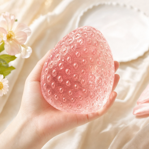 로즈핏 대왕 딸기 말랑이 7cm, 1개, 90g, 투명