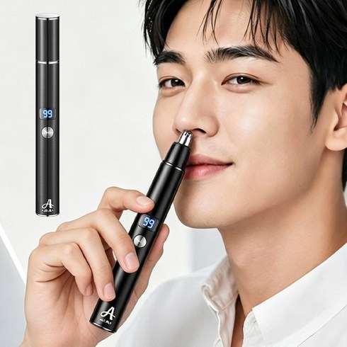 2026년 업그레이드 여성 남성 코털제거기 충전식 귀털제거기 스테인리스 스틸 재질, 블랙, L7