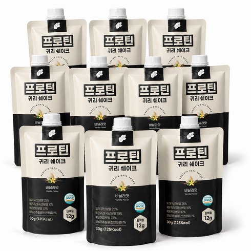 논앤밭위드 프로틴 귀리쉐이크 바닐라맛, 30g, 4개