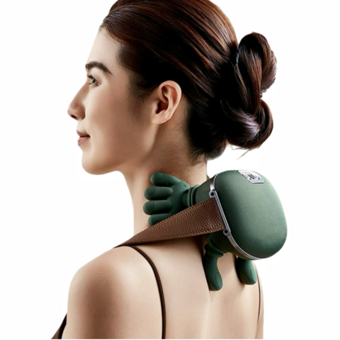 안마기 충전 가능 휴대할 수 있는 목어깨마사지기 어깨안마기 USB 마사지기 목안마기 어깨마사지기 안마기 목마사지기 어깨마사지 목 어깨 마사지기 SPA 어깨가 느슨해지다 장거리 항속, 녹색, Z10