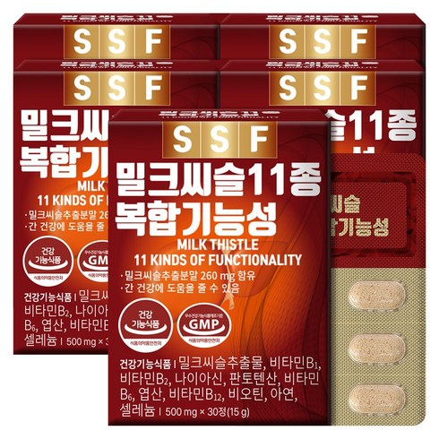 순수식품 밀크씨슬, 30정, 5개
